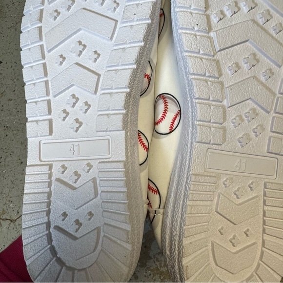 NEW baseball slip on sneakers shoes white - Picture 7 of 7